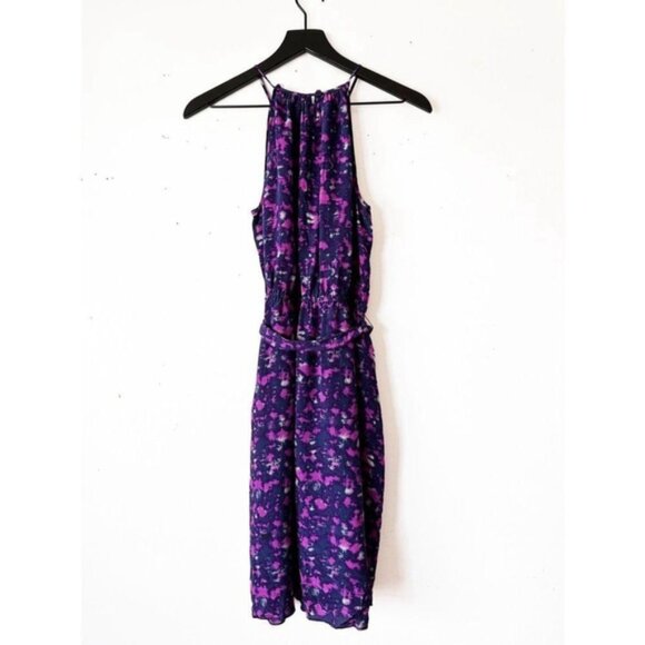 Rebecca Taylor Purple Silk Halter Dress Size 2 - Picture 8 of 8